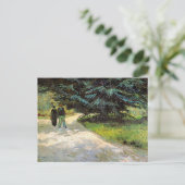Öffentlicher Garten mit Couple von Vincent van Gog Postkarte (Stehend Vorderseite)