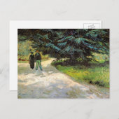 Öffentlicher Garten mit Couple von Vincent van Gog Postkarte (Vorne/Hinten)