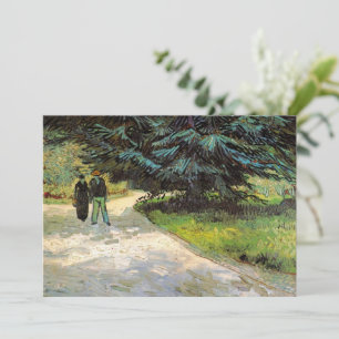 Öffentlicher Garten mit Paar von Vincent van Gogh Einladung