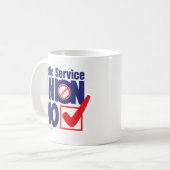 Öffentlicher KEINE Dienst-Gewerkschaft Kaffeetasse (Vorderseite Links)