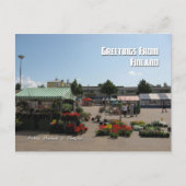 Öffentlicher Markt in Hamina, Finnland Postkarte (Vorderseite)