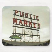Öffentlicher Markt in Seattle, WA Fish Bowl View Mousepad (Vorne)
