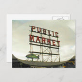 Öffentlicher Markt in Seattle, WA Fish Bowl View Postkarte (Vorne/Hinten)