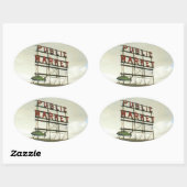 Öffentlicher Markt in Seattle, WA Ovaler Aufkleber (Blatt)