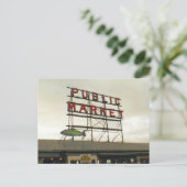 Öffentlicher Markt in Seattle, WA Postkarte (Stehend Vorderseite)