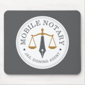 Öffentlicher Mobiler Notar Grau für individuelles  Mousepad (Vorne)