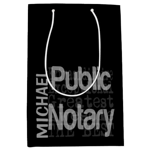 Öffentlicher Notar-Sonderbeauftragter CUSTOM Mittlere Geschenktüte (Vorderseite)