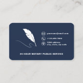 Öffentlicher Notar Visitenkarte (Rückseite)
