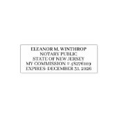 Öffentlicher Notar von New Jersey Permastempel (Design)