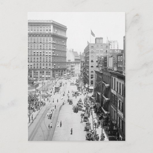 Öffentlicher Platz, Cleveland: 1915 Postkarte (Vorderseite)