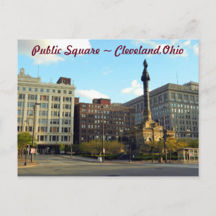 Öffentlicher Platz, Cleveland Ohio Postkarte