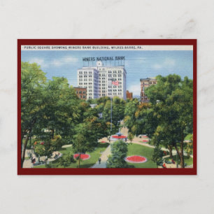 Öffentlicher Platz, Wilkes-Barre PA Vintage Postkarte