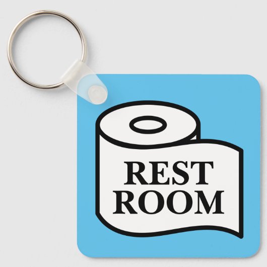 Öffentlicher RestZimmer Toilettenpapier Symbol Pla Schlüsselanhänger (Vorderseite)