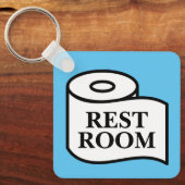 Öffentlicher RestZimmer Toilettenpapier Symbol Pla Schlüsselanhänger (Vorderseite)