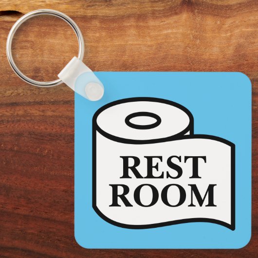 Öffentlicher RestZimmer Toilettenpapier Symbol Pla Schlüsselanhänger (Vorderseite)