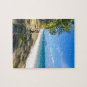 öffentlicher Strand von Flic en Flac Mauritius mit Puzzle (Horizontal)