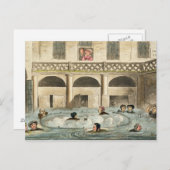 Öffentliches Bad im Bad oder Stewing Alive, Druck Postkarte (Vorne/Hinten)