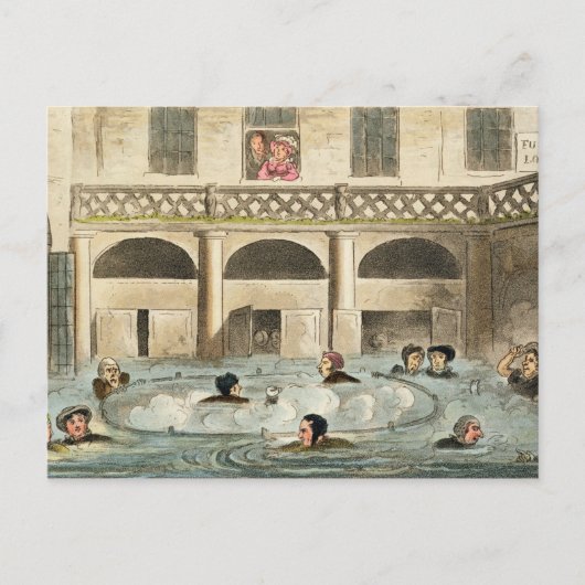 Öffentliches Bad im Bad oder Stewing Alive, Druck Postkarte (Vorderseite)