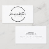 ÖFFENTLICHES CIRCLE-LOGO IN SCHWARZ UND WEISS VISITENKARTE (Vorne/Hinten)