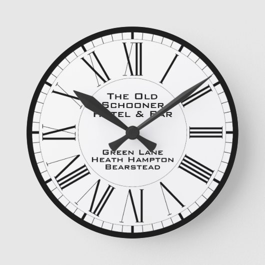 Öffentliches Haus oder Bar Runde Wanduhr (Vorderseite)