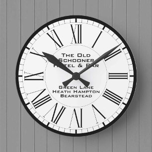 Öffentliches Haus oder Bar Runde Wanduhr