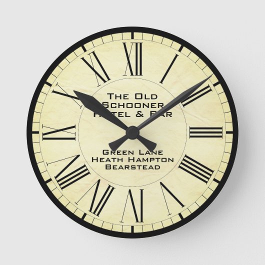 Öffentliches Haus oder Bar Runde Wanduhr (Vorderseite)