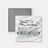 Öffentliches mobiles Schnellauto mit Telefonnummer Magnet (Vorderseite/Rückseite)