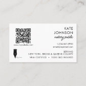 Öffentliches Mobilnotar-QR-Code-Logo Visitenkarte (Rückseite)