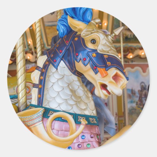 Öffentliches Museum für große Rapiden Runder Aufkleber (Vorderseite)