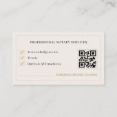 Öffentliches QR-Code-Foto eines mobilen Notars Visitenkarte (Rückseite)