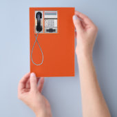 Öffentliches Telefon Flyer (Handgriff)