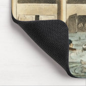 Öffentlichkeit, die am Bad baden, oder Dämpfen Mousepad (Ecke)