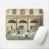 Öffentlichkeit, die am Bad baden, oder Dämpfen Mousepad (Mit Mouse)