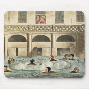 Öffentlichkeit, die am Bad baden, oder Dämpfen Mousepad