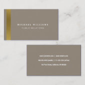 ÖFFENTLICHKEITSARBEIT BLAU ELEGANTER VISITENKARTE (Vorne/Hinten)