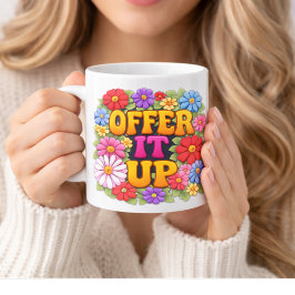 OFFER IT UP 1960's Floral Vibe Kaffeetasse