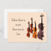 Offerte des klassischen Musikinstrumentes von Viol Postkarte (Vorne/Hinten)
