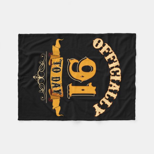 Offically 91 Years Old Today 91st Birthday Gift  Fleecedecke (Vorderseite (Horizontal))