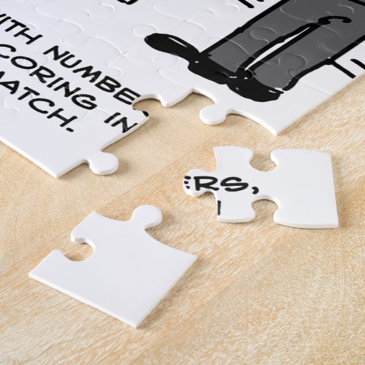 Office Accountant Gefragt, um bei einem Darts Matc Puzzle (Seite)