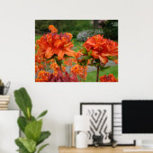 OFFICE ART PRINTS AZALEAS 25 Orange Azalea Garden Poster (Heimbüro)