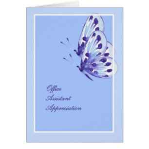 Office Assistant Appreciative Card Butterflies