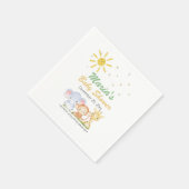 Office Baby Shower Animal Jungle Gender Neutral Serviette (Ecke)