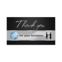 Office Business People World Globe Dankeschön Kart