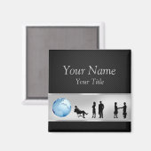 Office Business People World Globe - Magnet (Vorderseite/Rückseite)