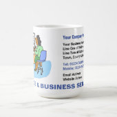 Office & Business Services mit asiatischen Frauen. Kaffeetasse (Mittel)