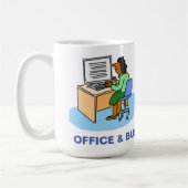 Office & Business Services mit asiatischen Frauen. Kaffeetasse (Links)