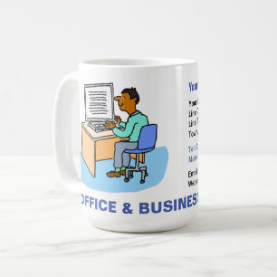Office & Business Services mit asiatischen Männern Kaffeetasse