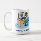 Office & Business Services mit Black Female. Kaffeetasse (Links)