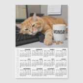 Office Cat Fridge Calendar 2026, Monday Motivation Magnetkarte (Vorderseite)