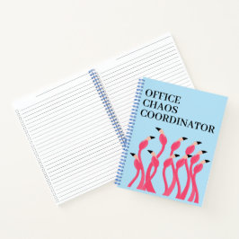 Office Chaos Coordinator Funny Flamingos Notizblock